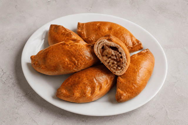 Photorealistic Latvian pīrāgi menu-main p09 food image by VDAMO