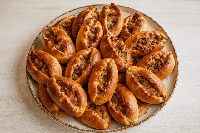 Photorealistic Latvian pīrāgi menu-main p10 food image by VDAMO