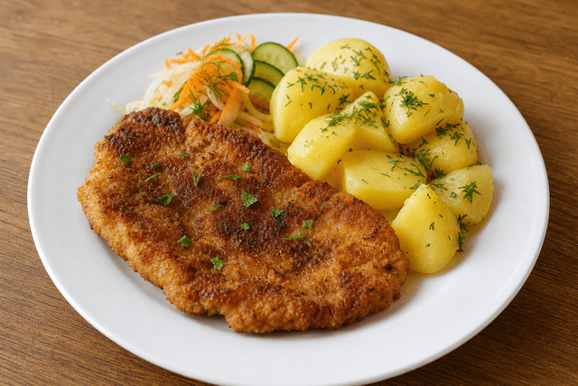 Photorealistic Latvian karbonāde menu-main food image by VDAMO