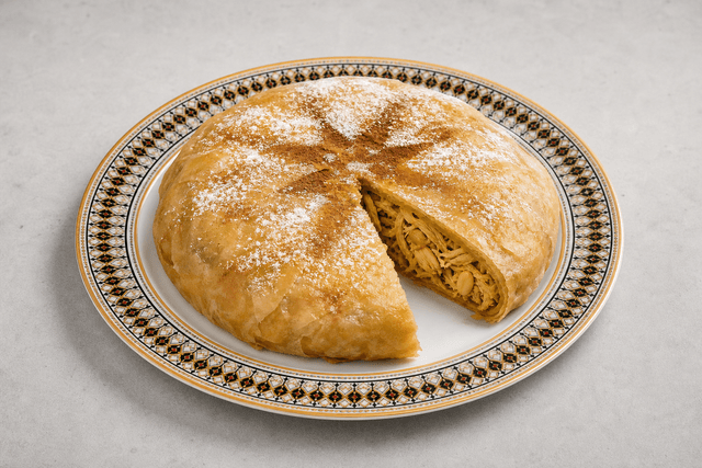 Photorealistic Chicken pastilla menu-main p04 food image by VDAMO