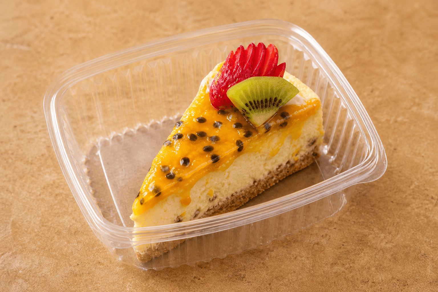 Photorealistic MX Fruit cheesecake slice dessert P07 food image by VDAMO