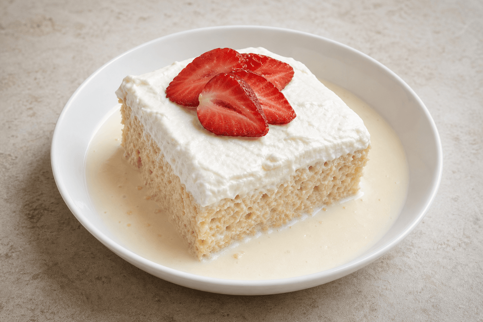 Photorealistic Tres leches cake P04 food image by VDAMO