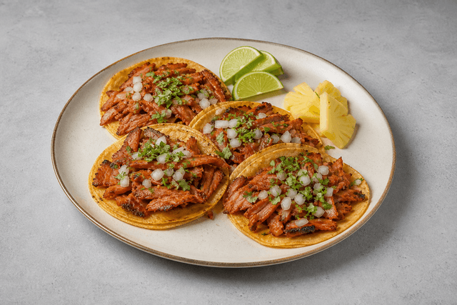 Photorealistic Tacos al pastor menu-main p05 food image by VDAMO
