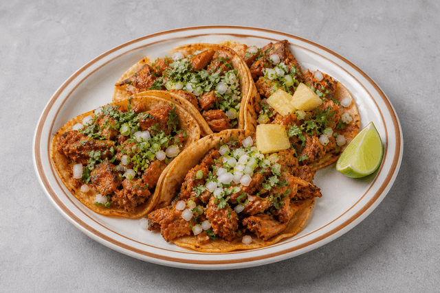Photorealistic Tacos al pastor menu-main p07 food image by VDAMO