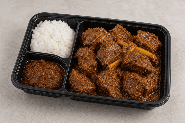 Photorealistic Malaysian beef rendang menu-main p08 food image by VDAMO