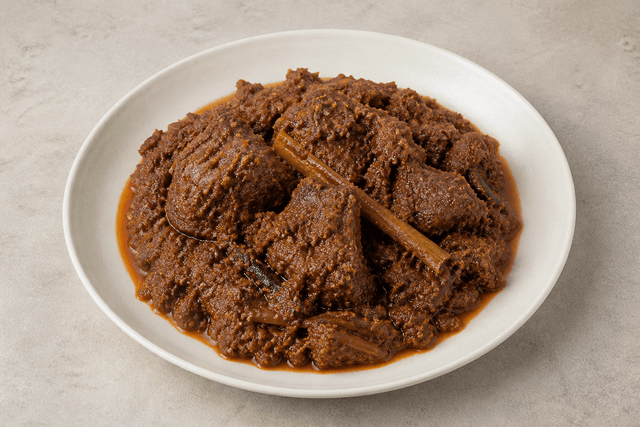 Photorealistic Malaysian beef rendang menu-main p09 food image by VDAMO