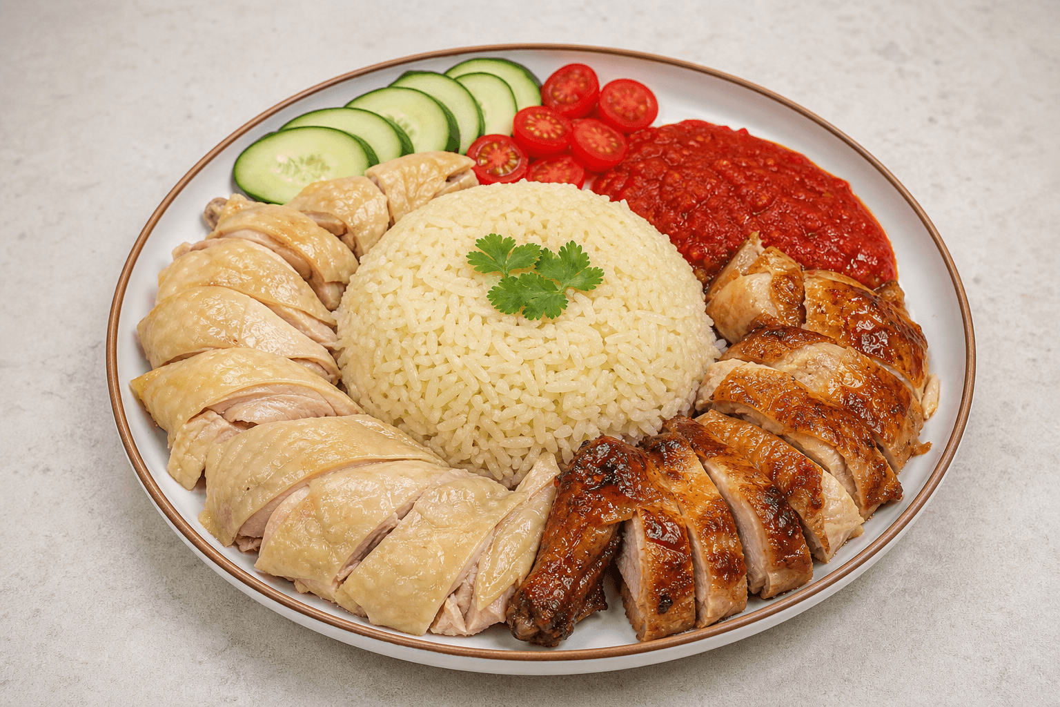 Photorealistic Malaysian chicken rice style 006 P10 food image by VDAMO