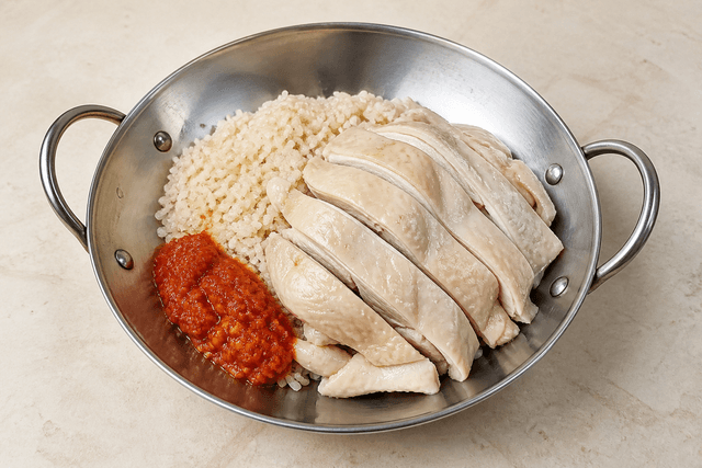 Image culinaire VDAMO : Malaysian chicken rice style 042 menu-main p05