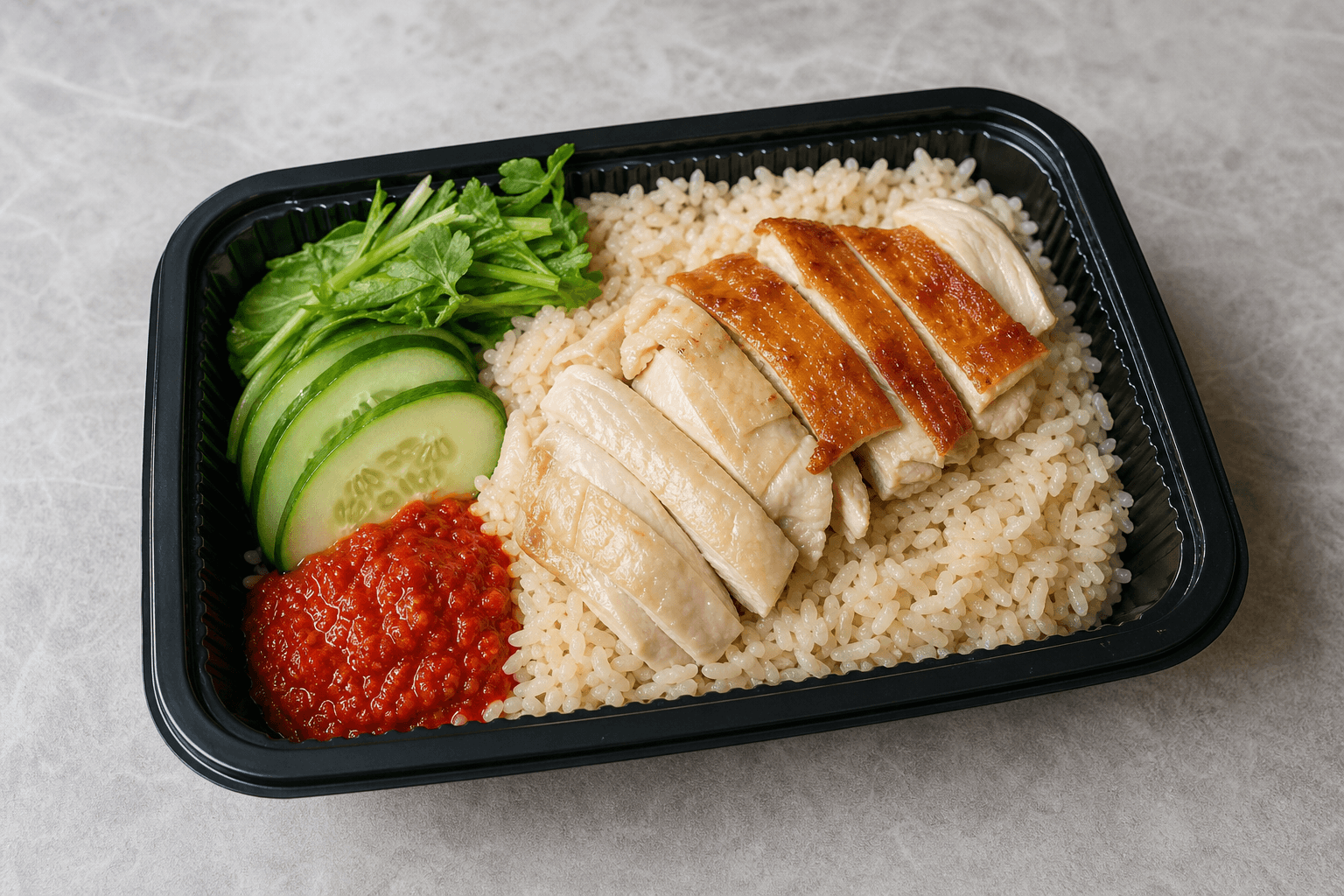 Photorealistic Malaysian chicken rice style 090 P06 food image by VDAMO