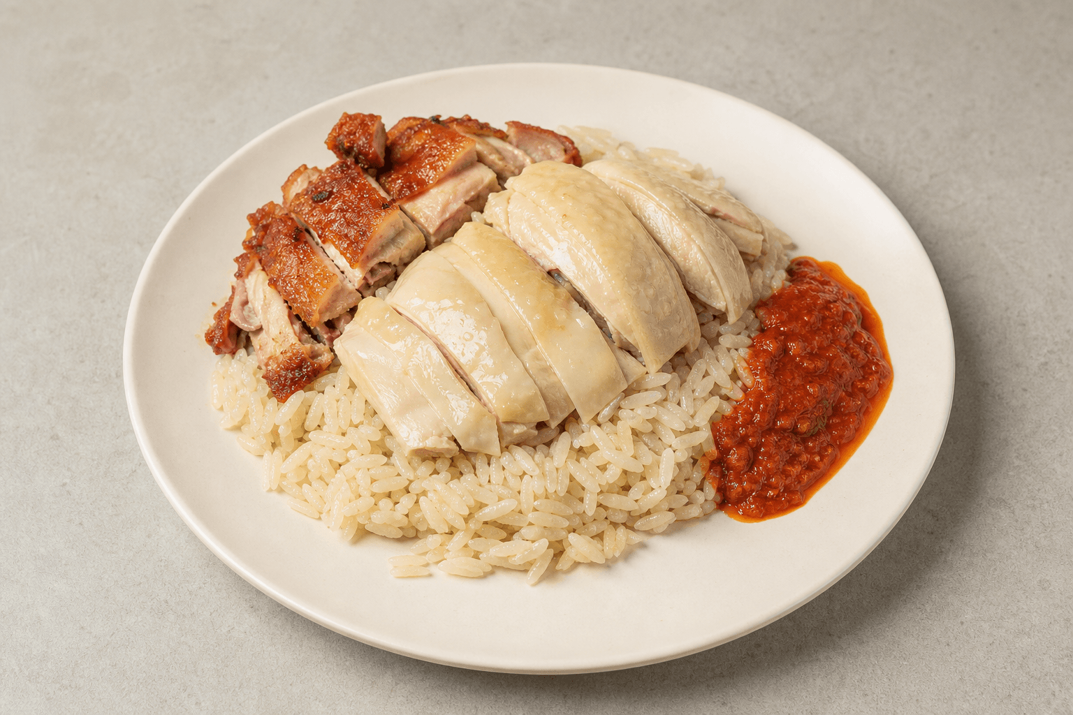 Photorealistic Malaysian chicken rice style 102 P09 food image by VDAMO