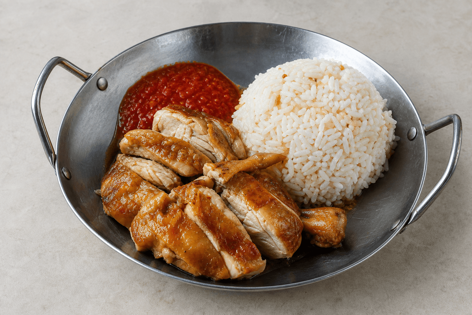 Photorealistic Malaysian chicken rice style 126 P05 food image by VDAMO