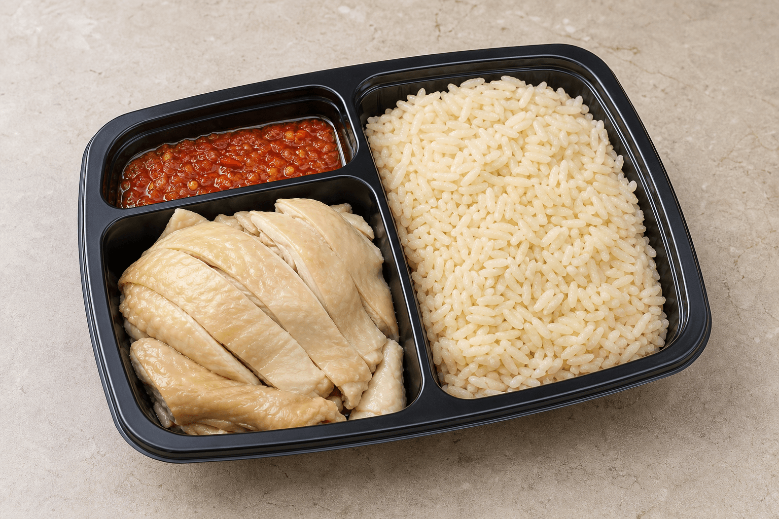 Photorealistic Malaysian chicken rice style 138 P06 food image by VDAMO
