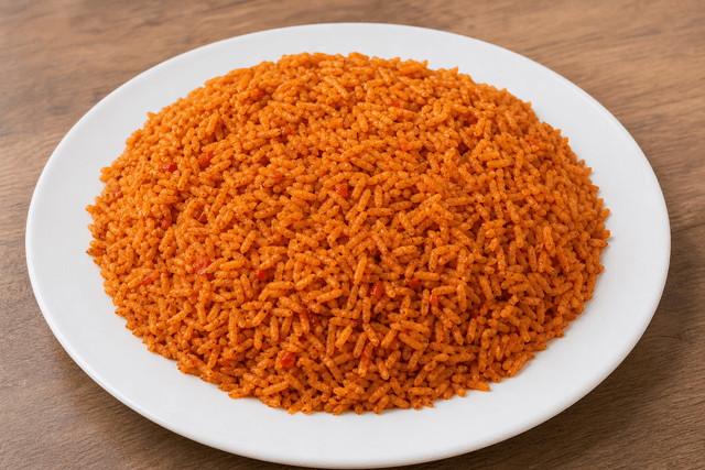 Photorealistic Jollof rice menu-main food image by VDAMO