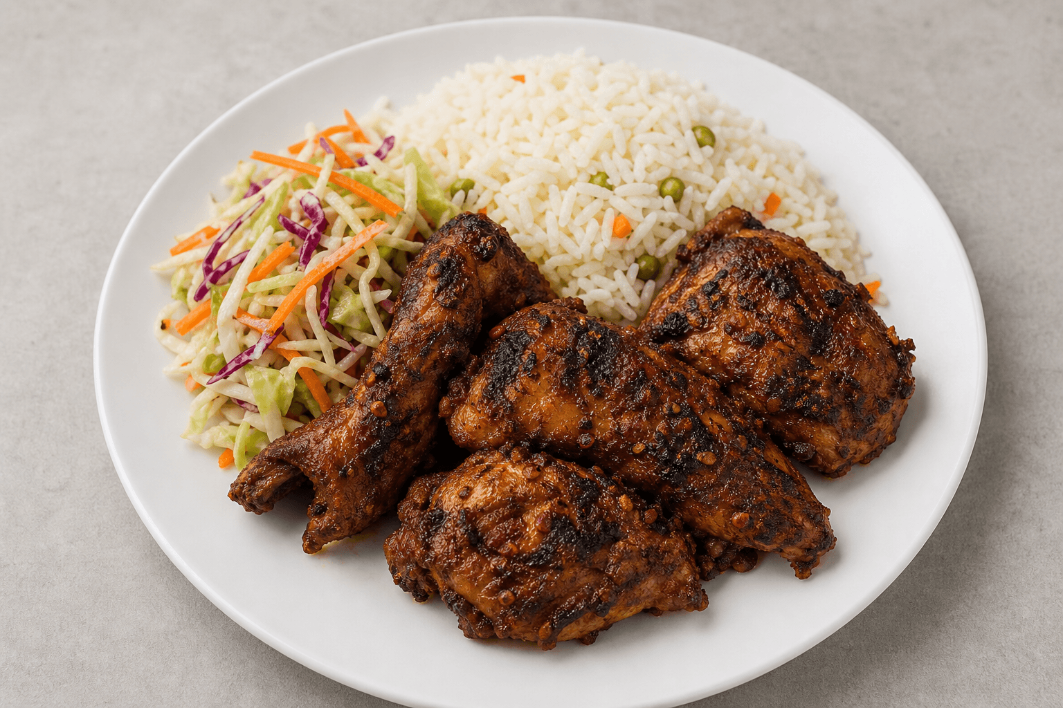 Photorealistic African grilled chicken 005 P01 food image by VDAMO