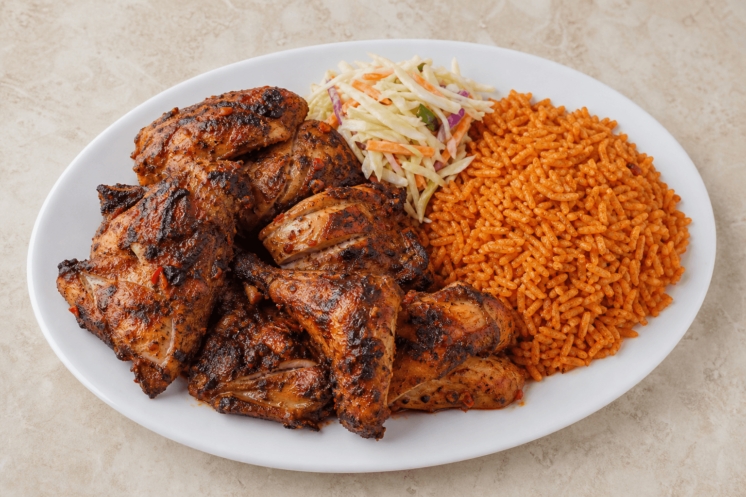 Photorealistic African grilled chicken 005 P03 food image by VDAMO