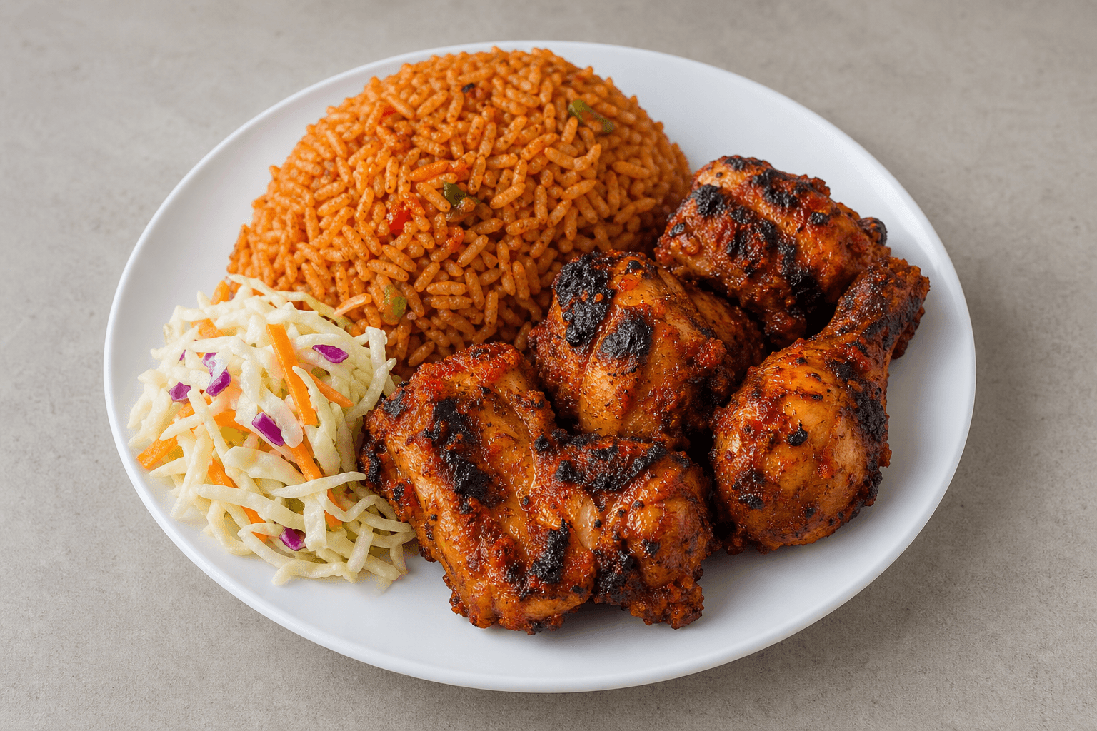 Photorealistic African grilled chicken 005 P09 food image by VDAMO