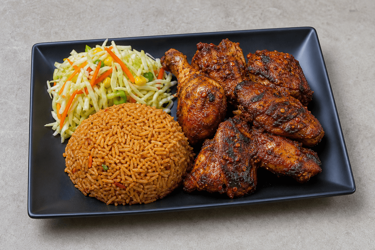 Photorealistic African grilled chicken 021 P02 food image by VDAMO