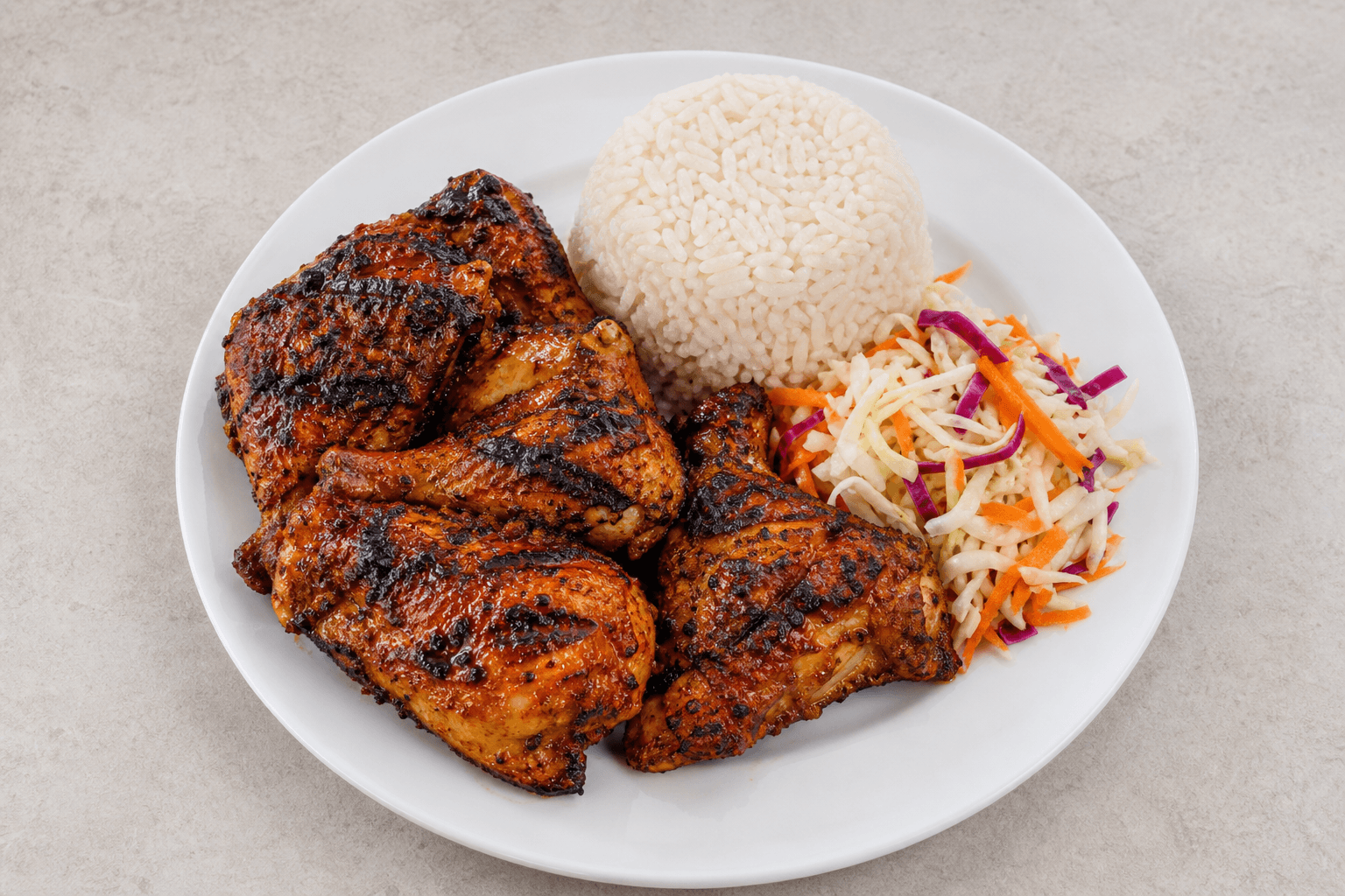 Photorealistic African grilled chicken 077 P01 food image by VDAMO