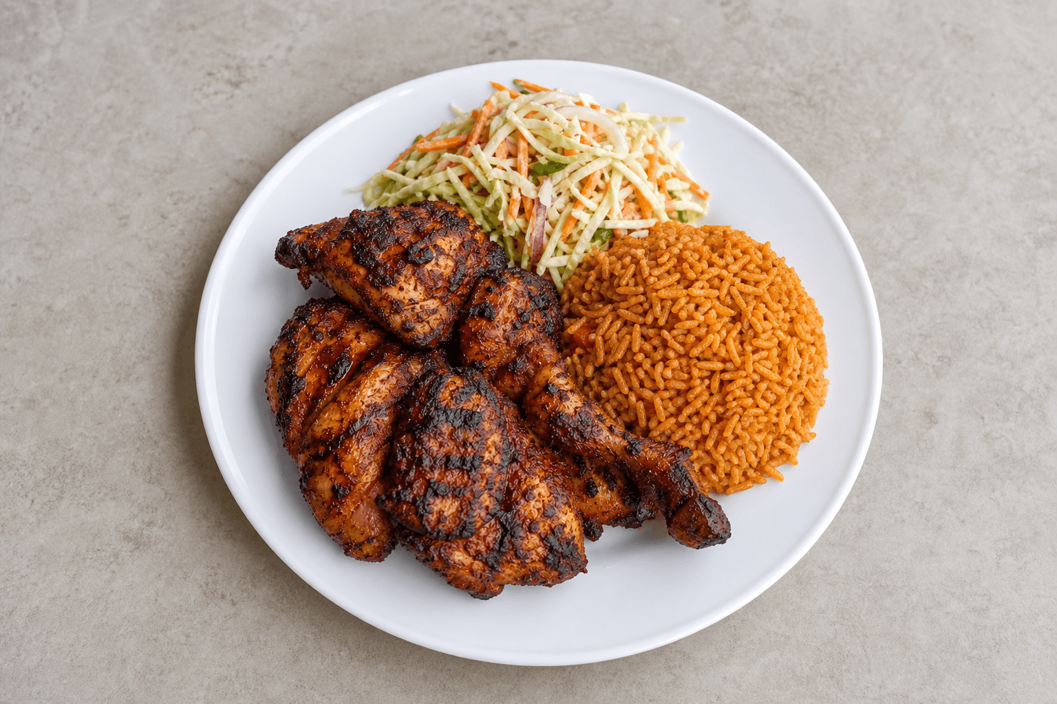 Photorealistic African grilled chicken 157 P01 food image by VDAMO