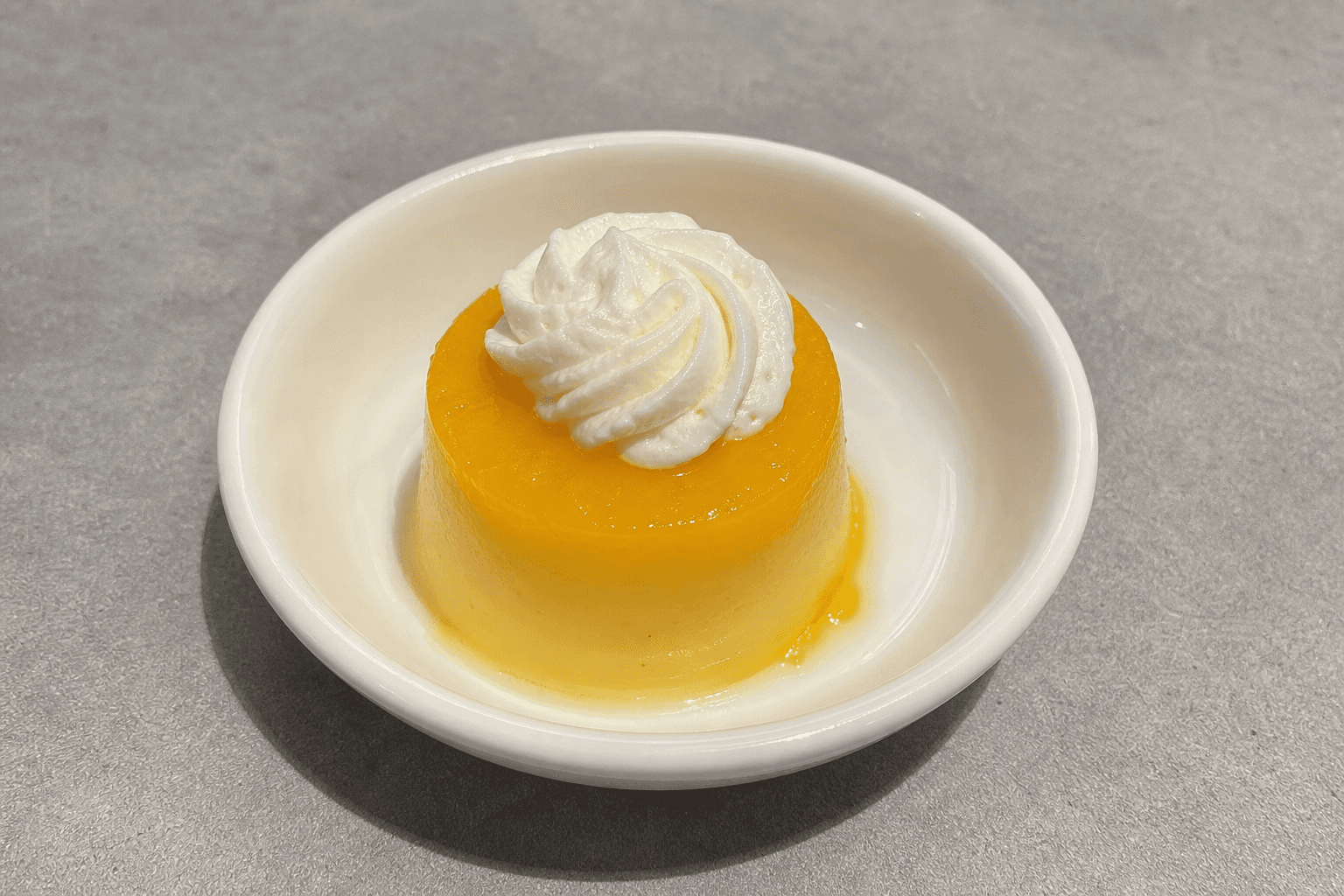 Photorealistic NL Mango pudding cup dessert menu-main p09 food image by VDAMO