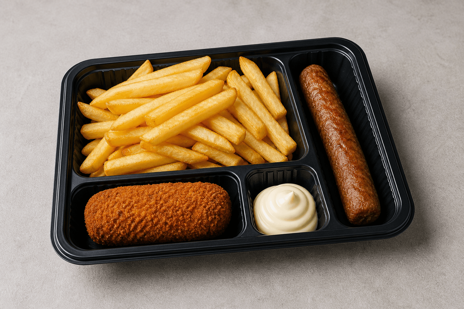 Photorealistic Dutch snack box 101 P08 food image by VDAMO
