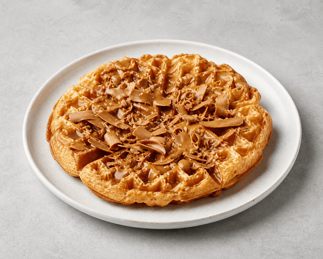 Photorealistic Brunost waffle menu-main p02 food image by VDAMO