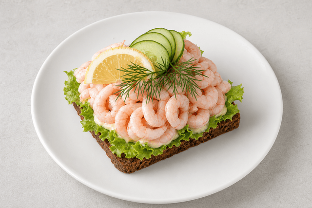 Photorealistic Rekesmørbrød menu-main p09 food image by VDAMO