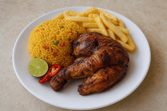 Photorealistic Latin grilled chicken style 009 menu-main p01 food image by VDAMO