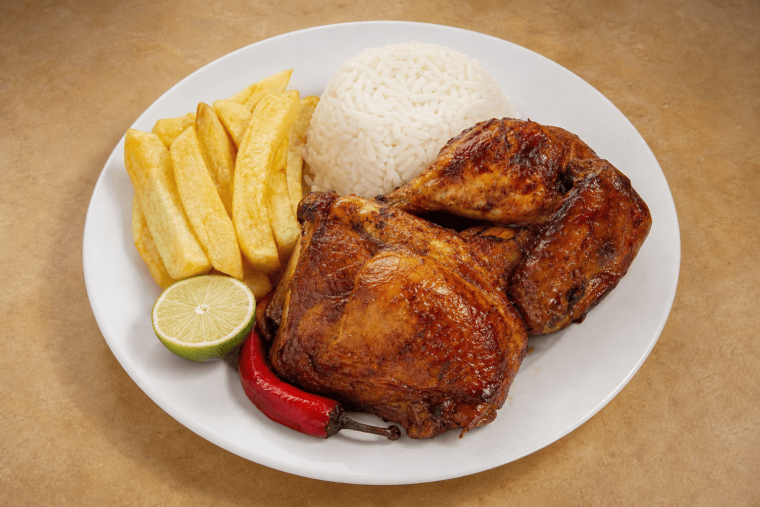 Photorealistic Latin grilled chicken style 033 P01 food image by VDAMO
