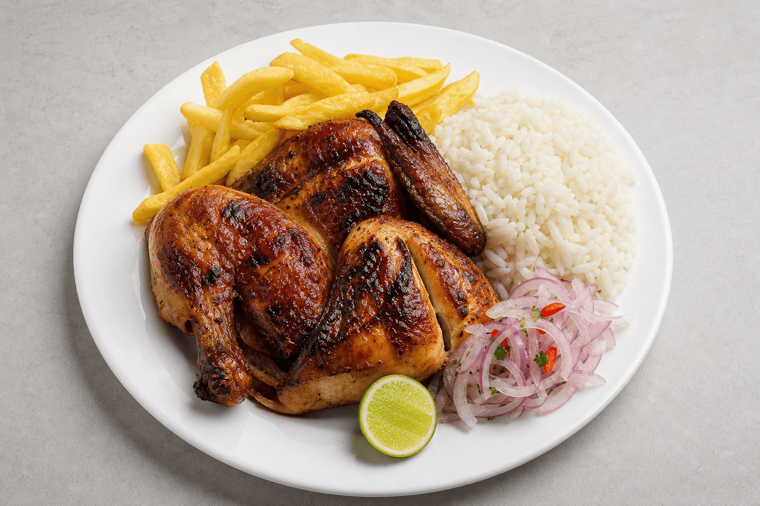 Photorealistic Latin grilled chicken style 105 P01 food image by VDAMO