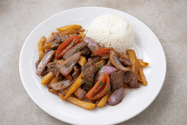 Photorealistic Lomo saltado menu-main p01 food image by VDAMO