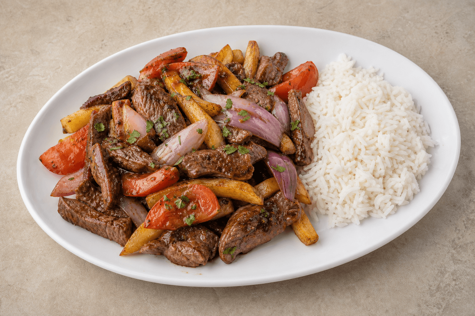 Photorealistic Lomo saltado menu-main p03 food image by VDAMO
