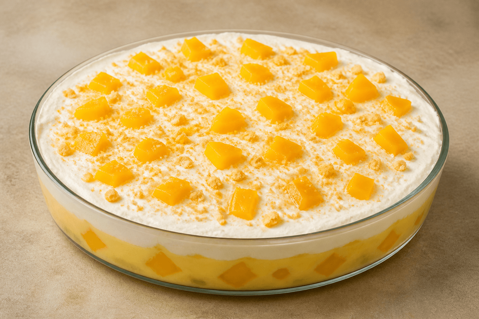 Photorealistic PH Mango pudding cup dessert menu-main p10 food image by VDAMO
