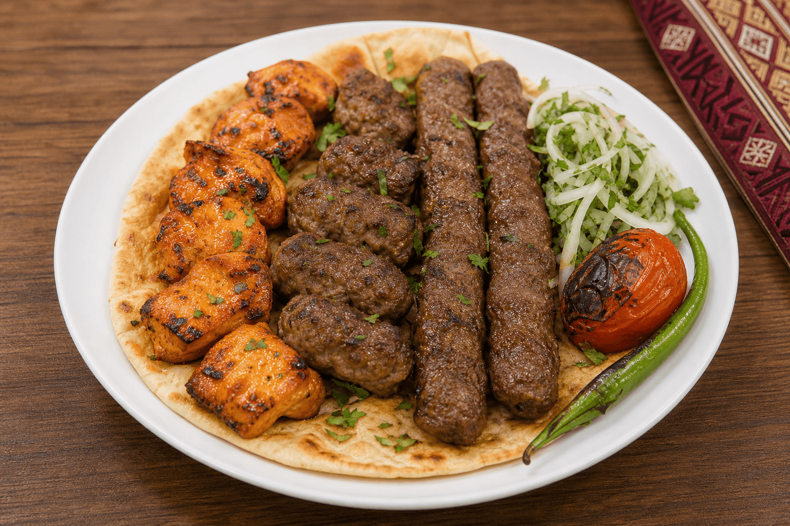 Photorealistic Qatari mixed grill menu-main food image by VDAMO