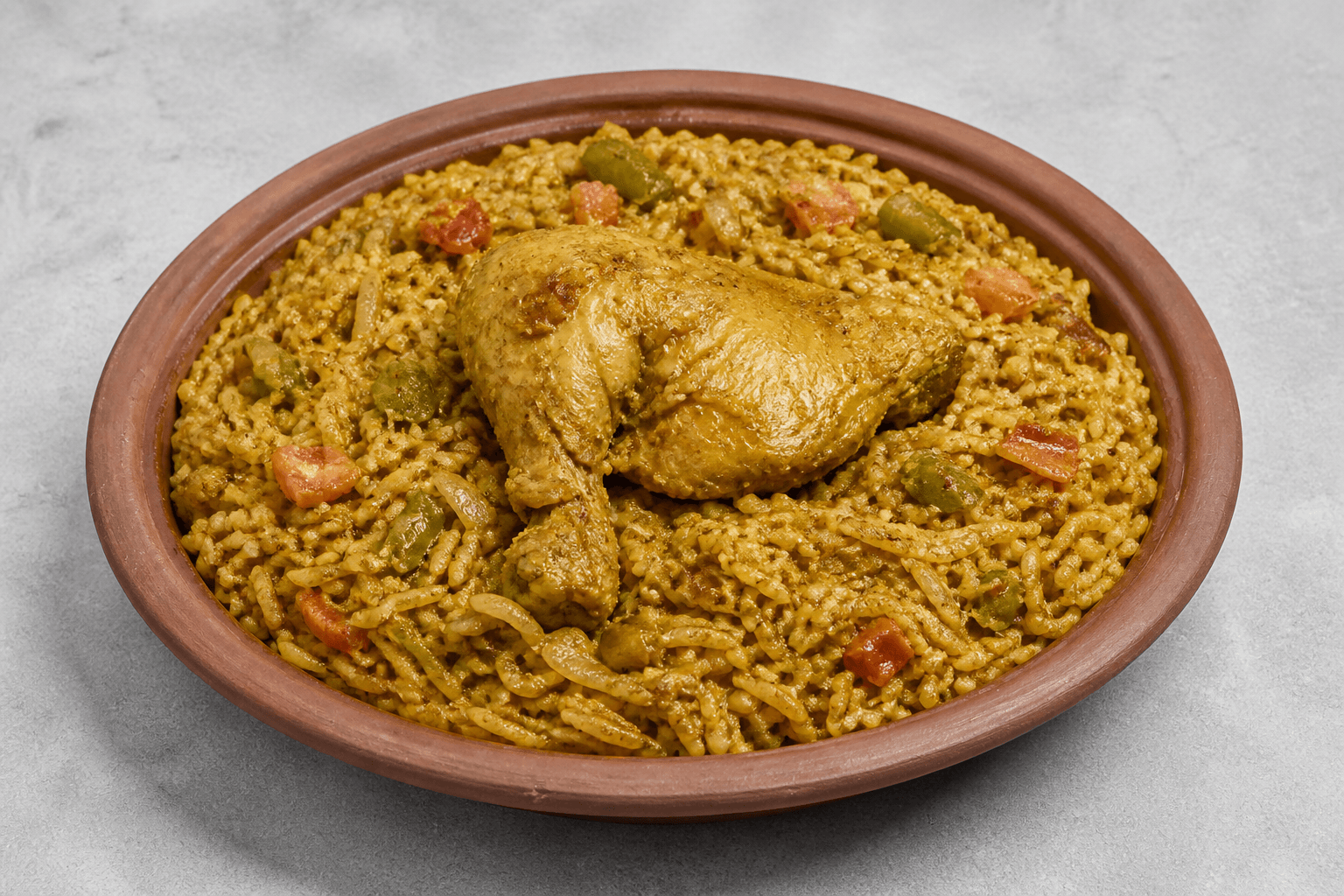 Photorealistic Chicken madrouba menu-main p04 food image by VDAMO