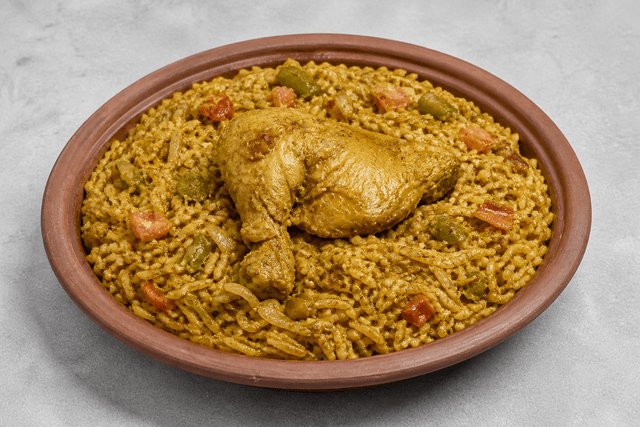 Photorealistic Chicken madrouba menu-main p04 food image by VDAMO