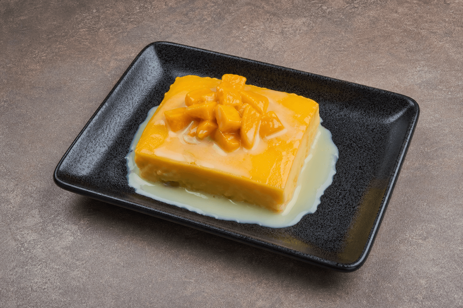 Photorealistic RO Mango pudding cup dessert menu-main p02 food image by VDAMO