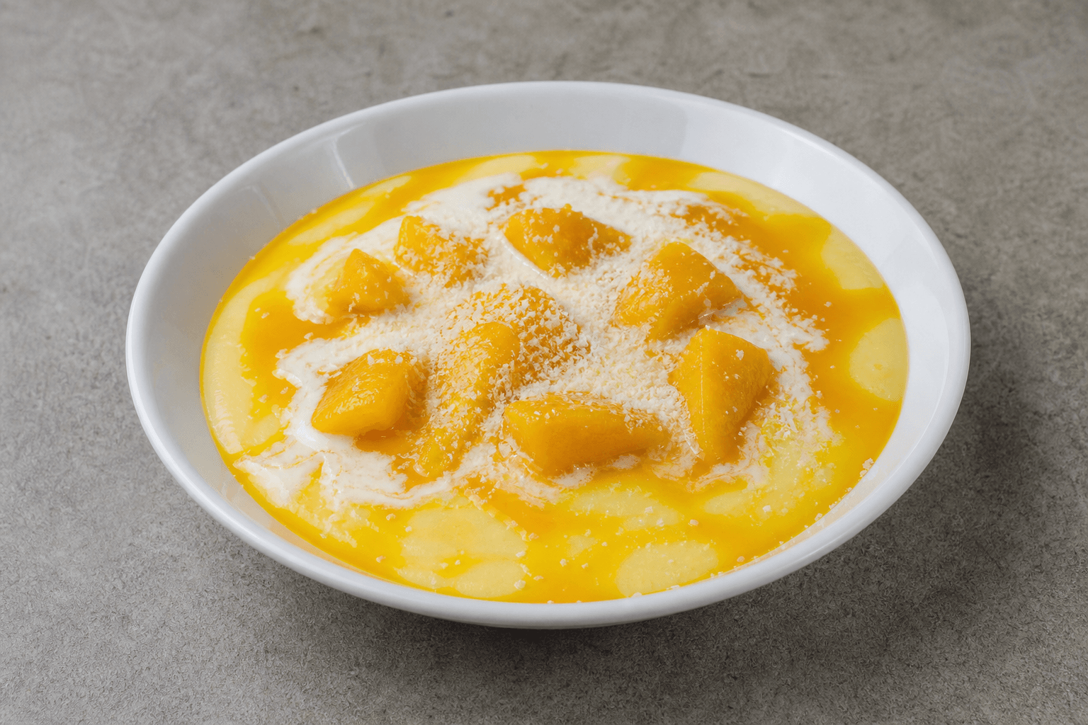 Photorealistic RO Mango pudding cup dessert menu-main p04 food image by VDAMO
