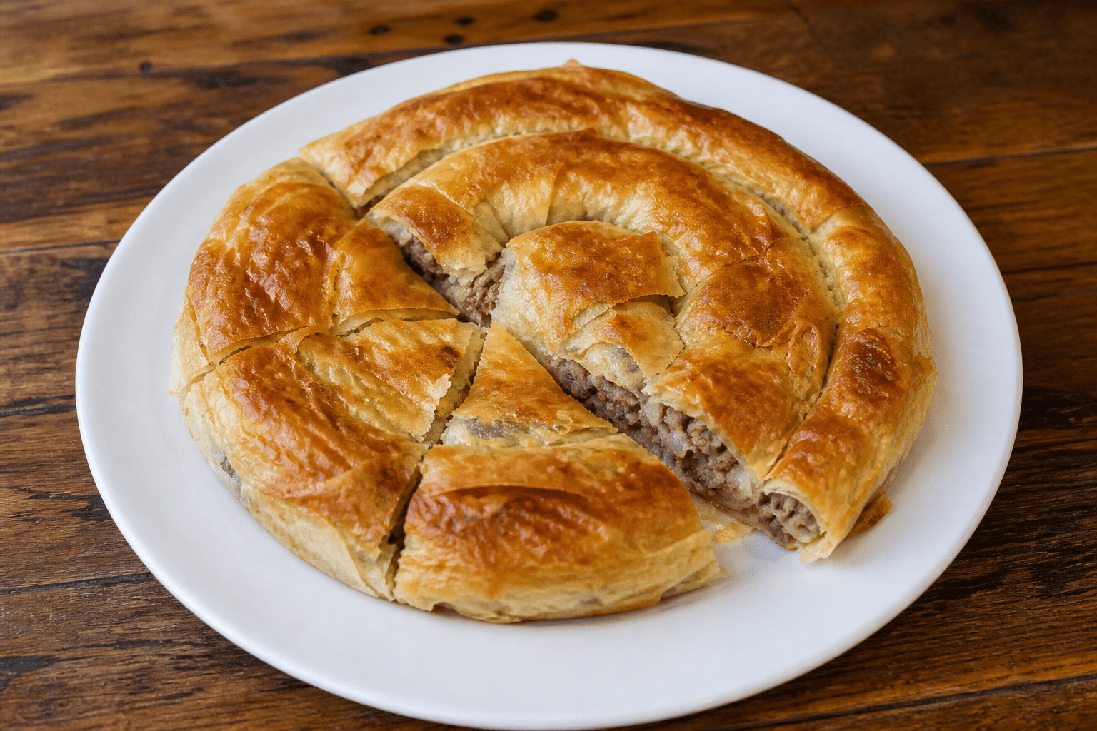 Photorealistic Meat burek menu-main food image by VDAMO