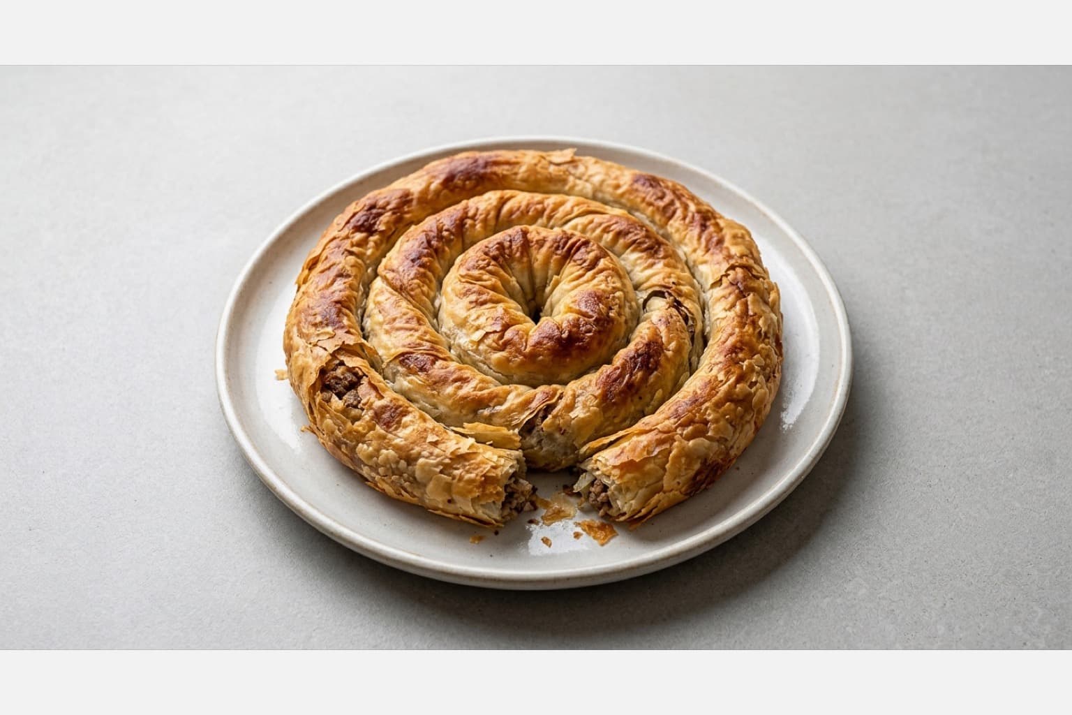 Photorealistic Meat burek menu-main p10 food image by VDAMO