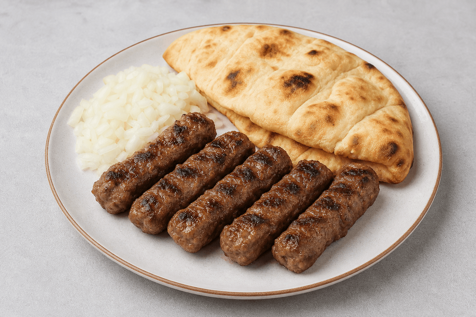 Photorealistic Serbian cevapi menu-main p10 food image by VDAMO