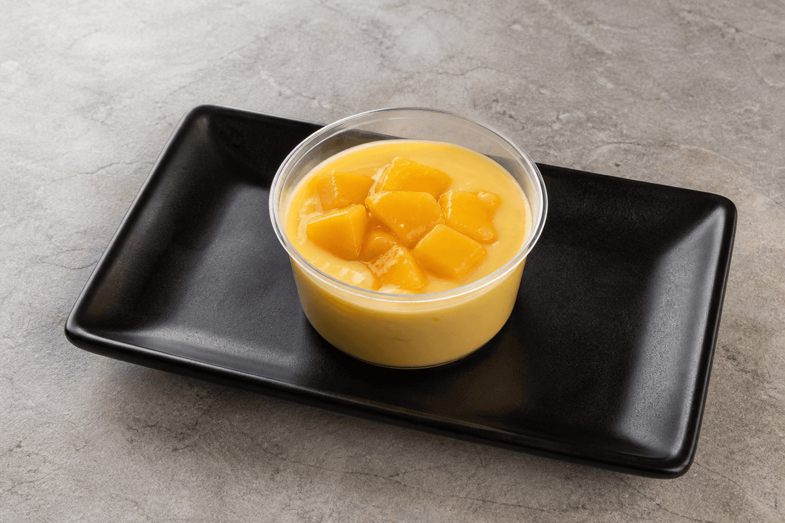 Photorealistic RU Mango pudding cup dessert menu-main p02 food image by VDAMO