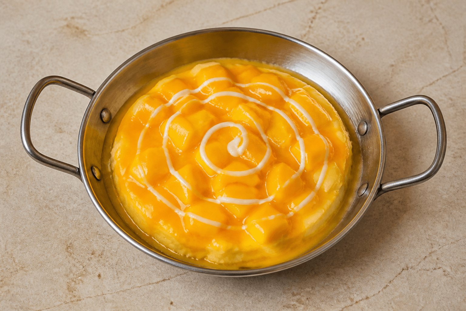 Photorealistic RU Mango pudding cup dessert menu-main p05 food image by VDAMO
