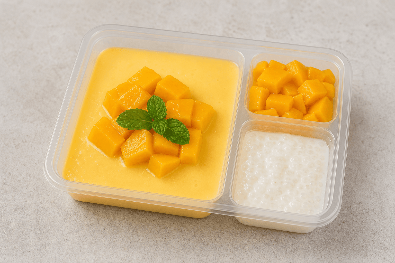 Photorealistic RU Mango pudding cup dessert menu-main p08 food image by VDAMO