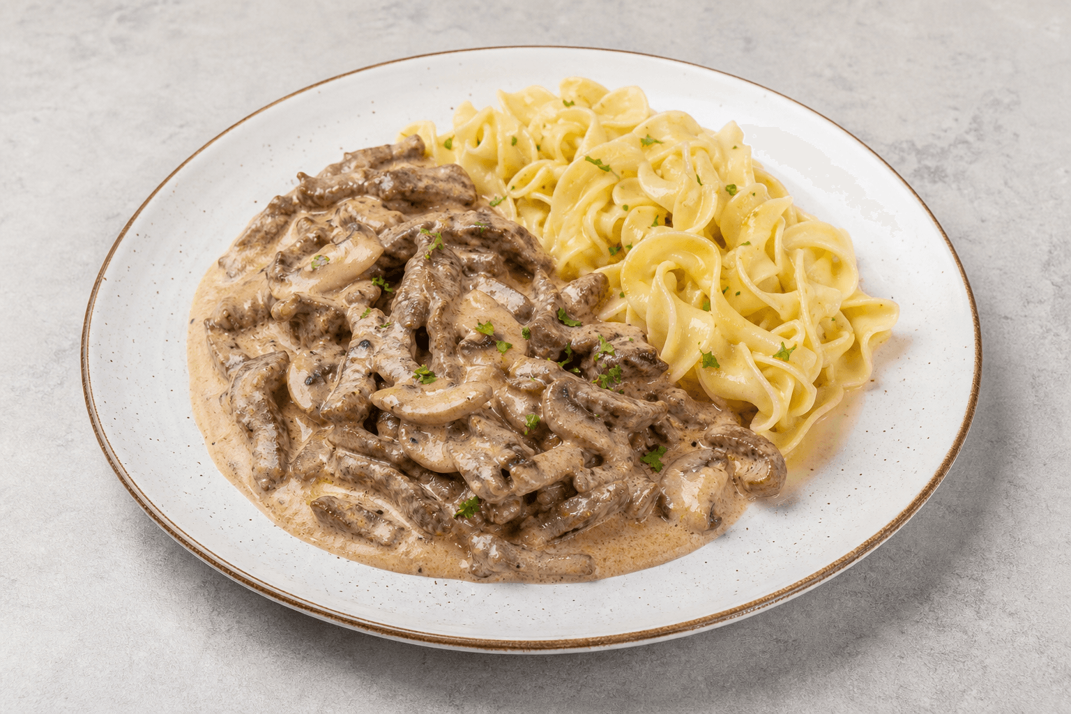 Photorealistic Russian beef stroganoff menu-main p04 food image by VDAMO