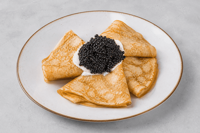 Photorealistic Blini with caviar menu-main p04 food image by VDAMO