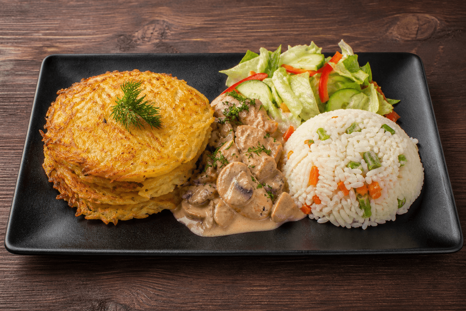 Photorealistic RU Potato pancake stack eastern-european menu-main p02 food image by VDAMO
