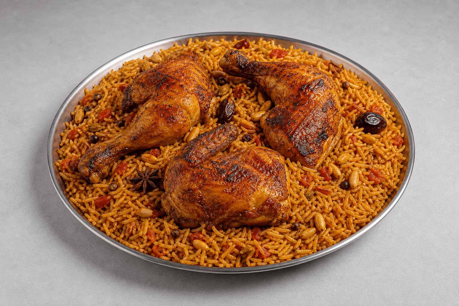 Photorealistic Saudi chicken kabsa menu-main p05 food image by VDAMO