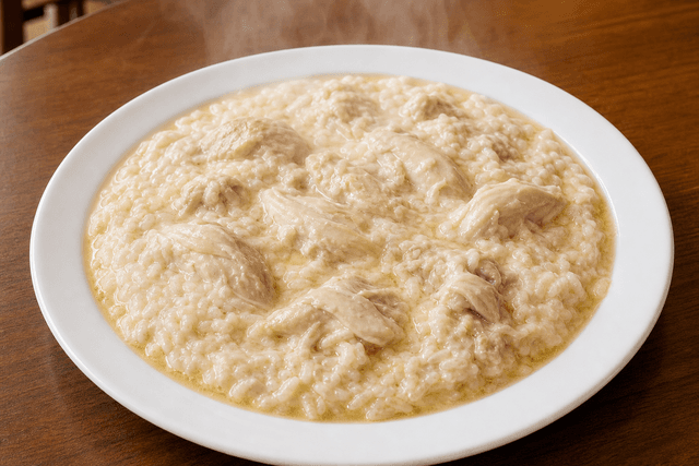 Photorealistic Saudi saleeg menu-main food image by VDAMO