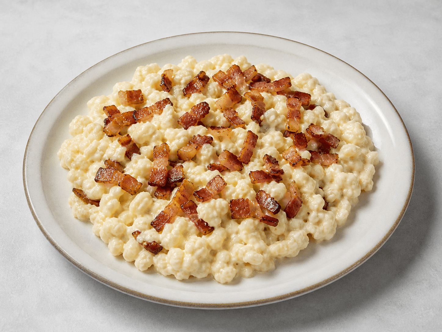 Photorealistic Bryndzove halusky menu-main p03 food image by VDAMO